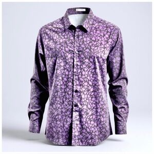 Versace Collection Geometric Cotton Shirt | 17” / 43 | Italian Statement